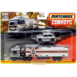 Mattel Matchbox Convoys ford C900 Cabover & MBX Gravel Trailer MBX