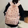 thumbnail image 4 of TIREOW Women Cute Cherry Print Preppy Bag Large Corduroy Bookbag Aesthetic Backpack Kawaii Daypack Lightweight 17-In Laptop Bag Travel Aesthetic Backpack, 4 of 8