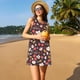 thumbnail image 3 of Easygdp To The Best Mom para Vestido Transpirable de Mujer, Vestido Suelto de Manga Corta con Pliegues y Bolsillos para el Verano, 3 of 7