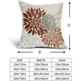 Burnt Orange Pillow Covers 18x18 Inch Fall Decorations Dahlia Decorative Throw Pillows Outdoor