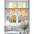 thumbnail image 4 of Orange Grey Fall Sheer Curtains 54 Inch Length 2 Panels Set for Living Room/Bedroom, Thanksgiving Maple Leaf Pumpkins Semi Curtain Sheers Drapes Rod Pocket Curtains Window Treatment Set 52''x54''x2, 4 of 7