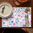 thumbnail image 5 of Pioneer Flower Floral Print Pattern Summer Placemats Table Placemats Set Of 4-Linen Kitchen Washable Placemats Table Mats 12x18 Inch Non-Slip Heat Resistant, 5 of 6