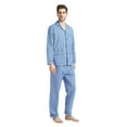 thumbnail image 2 of GLOBAL Conjuntos de Pijamas para Hombre, Ropa de Dormir de Franela 100% Algodón, Ropa de Dormir Superior E Inferior de Manga Larga, Celosía Azul M, 2 of 6