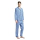 thumbnail image 2 of GLOBAL Conjuntos de Pijamas para Hombre, Ropa de Dormir de Franela 100% Algodón, Ropa de Dormir Superior E Inferior de Manga Larga, Celosía Azul S, 2 of 6