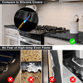 thumbnail image 3 of Kozyland Stove Gap Covers - Stainless Steel, Oven Gap Filler, Heat Resistant & Easy To Clean, Between Stove and Counter Guard (Black, 23.5"L, 0.9" W), 3 of 12