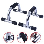 Review of Pair Of Chrome Push Up Stands Handles Bars Home Gym Fitness Exercise Equipment