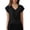 Black, variant on Womens T Shirts Short Sleeve V-Neck Solid Elegant Summer T-Shirt Chic Casual Blouse Top Brick Red M