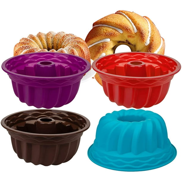 1pc, Silicone Bundt Pan (9.65''), Heritage Bundtlette Cake Mold, For Fluted  Tube Cake Making, Baking Tools, Kitchen Gadgets, Kitchen Accessories