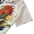 thumbnail image 4 of YIUME Hawaiian Shirt for Men Rooster Print Summer Short Sleeve Button-up Cotton Shirts, 4 of 10