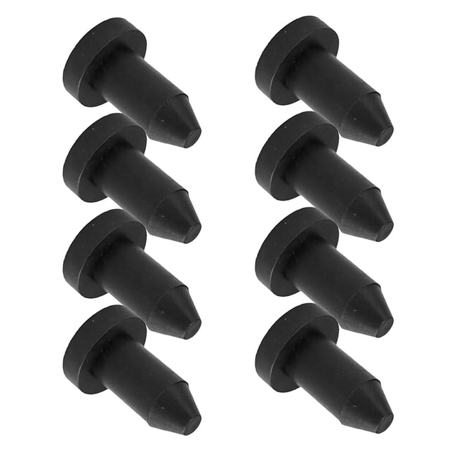 HONMEET 8Pcs Universal Black Rubber Kayak Drain Plug Kit Durable Waterproof Scupper Plugs for Kayaking