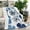 Blue Pioneer Flower-2, variant on Blue Pioneer Flower Blanket,Comfortable Soft Flannel Throw Blanket,All Season,Warm Lightweight Blankets for Sofa Bed Couch Living Room Chair,30"x40"(80x100cm)