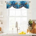 thumbnail image 4 of Summer Tie Up Valances Curtain, Adjustable Kitchen Ocean Tropical Fishes Turtle Shark Coral Marine Life Valances for Windows Decor, Rod Pocket Short Curtains Set for Bedroom/Bathroom, 42"x18", 4 of 9