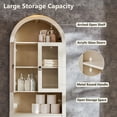 thumbnail image 4 of SinCiDo Arched Over The Toilet Storage Cabinet, Modern Bathroom Shelf Over Toilet with Acrylic Doors, Wooden Bathroom Space Saver Organizer above Toilet with Adjustable Shelf, 4 of 8
