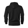 thumbnail image 6 of Men's Pullover Solid Color Casual Sports Loose Trend Long Sleeve Hooded Sweatshirt Man Men Cotton Hooded Sweatshirt, 6 of 9