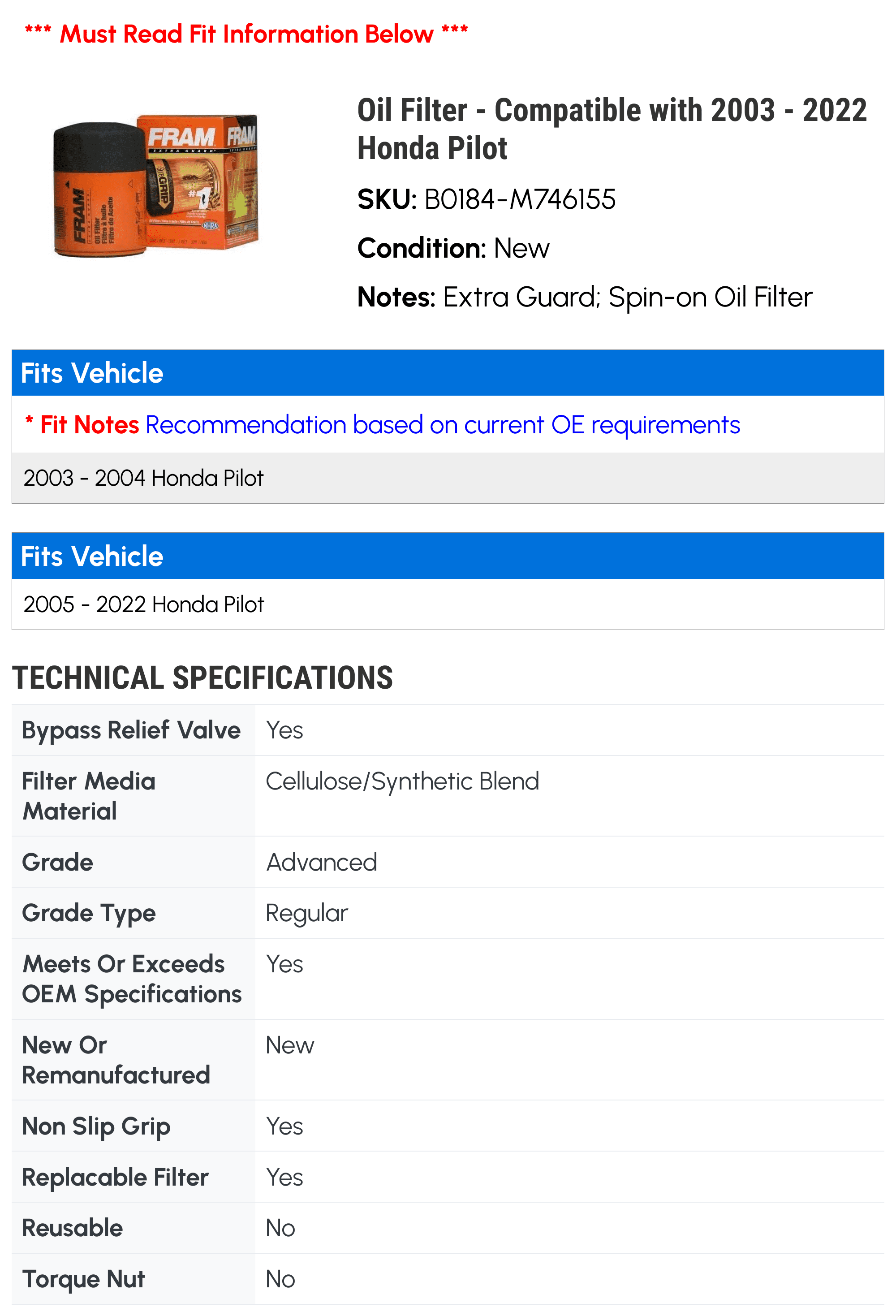 Oil Filter 2007 Honda Pilot Collection 9 Videos & 68 Images