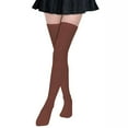 thumbnail image 2 of Spencer Women Thigh High Socks Extra Long Knit Warm Stockings over the Knee High Boot Socks Leg Warmers "Coffee", 2 of 9