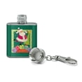 thumbnail image 2 of Christmas Holiday Celebrate the Season Santa Blocks Stainless Steel 1oz Mini Flask Key Chain, 2 of 4