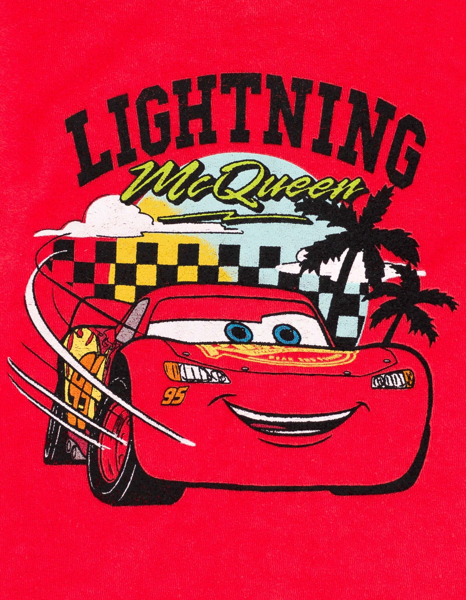 Disney Cars Toddler Boys' Loop Terry 2-Piece T-Shirt and Shorts Set Lightning McQueen Red