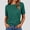 Green, variant on CYMMPU Women's Summer Casual Solid Color Crew Neck T-Shirt, Short Sleeve Relaxed Fit Everyday Basic Tee Gray XL
