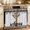 Grey Brown, variant on Oven Skirt Curtain for Kitchen 24x32 Inch, Funny Giraffe Oven Curtain with 8 Ribbon Ties & Ruffle Trim, Stove Skirt Curtain Dishwasher for Cabinets Sinks Abstract Wreath Welcome Black Gray Linen