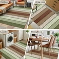 thumbnail image 6 of Sage Green 3'x5' Washable Rug, Farmhouse Wood Grain Vintage Brown Striped Non-Slip Area Rugs for Entryway Kitchen Classroom, Dorm Throw Carpet, Low Pile Soft Indoor Floor Mat, 6 of 9