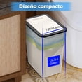 thumbnail image 2 of Bote de Basura para Baño con Tapa Juego de 4, 13 L/3.4 Gallon de Basura Cocina, para Baño, Cocina, Despacho, Dormitorio, Aseo, Salón,Cesto de Basura Delgado y Compacto(Beige), 2 of 8