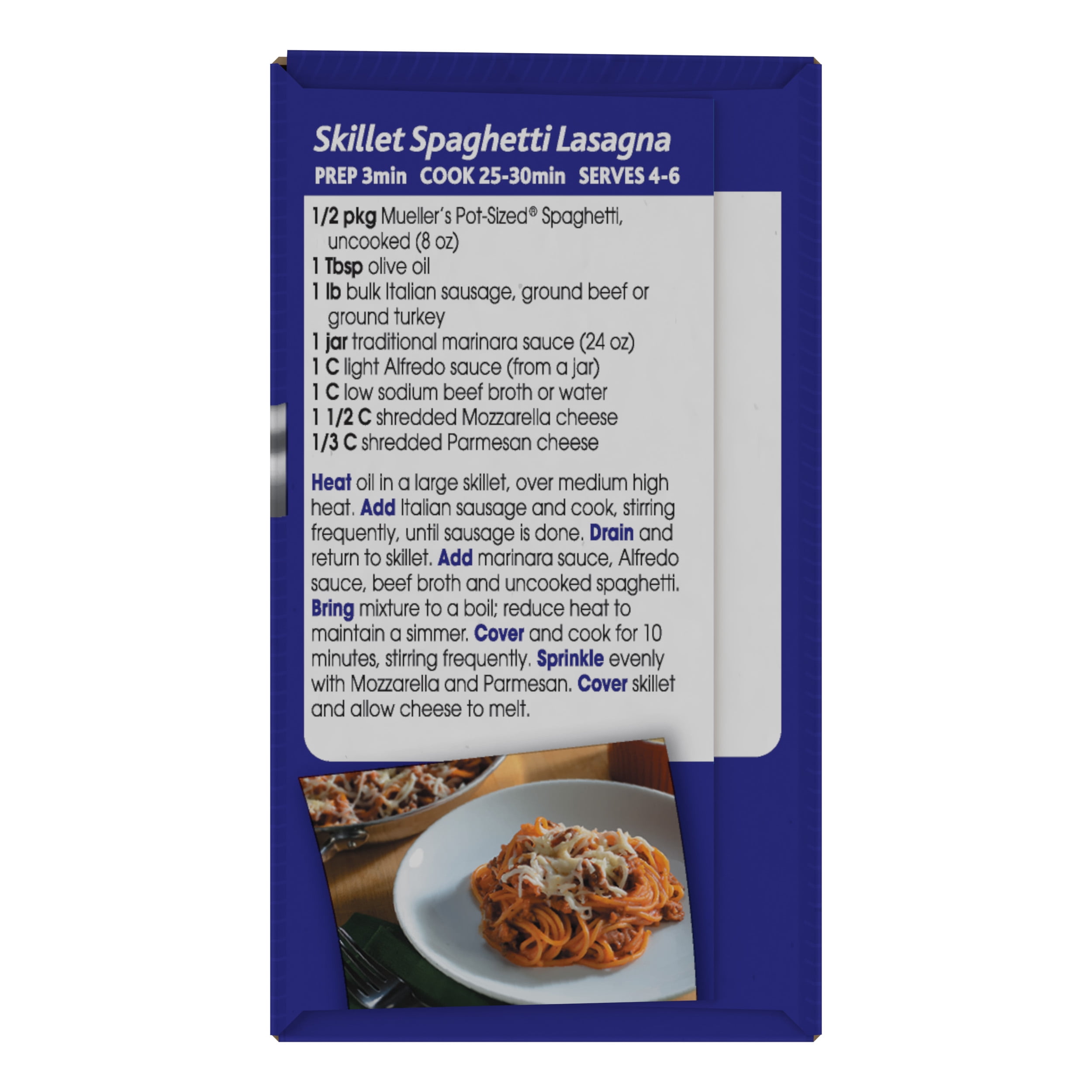 (2 pack) Mueller's Pot-Sized Sodium-Free, Cholesterol-Free Spaghetti Pasta, 16 oz (Shelf-Stable)