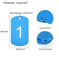 thumbnail image 2 of Uxcell Numbered Tag, Aluminum Key Tags Metal ID Tags, 1-10 Numbers with Ring Blue Rectangle for Decoration, Pack of 10, 2 of 6