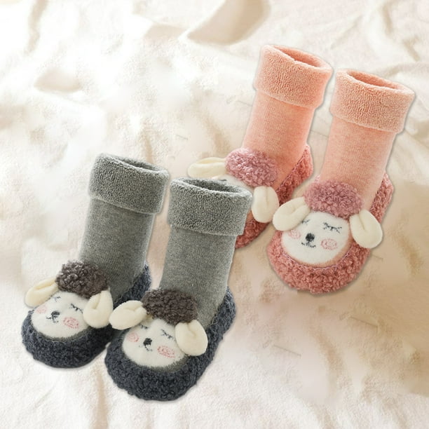 Calcetines antideslizantes con agarre para niños y niñas, 12