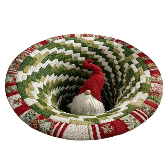 3D Visual Rug Santa Up Design Festive Doormat For Xmas Indoor Outdoor Use For Front Door Bathroom Kitchen Holiday Season Carpet With Fille Santa Furry Area Rugs for Living Room Bedroom Rugs 5x7