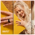 thumbnail image 2 of Rinfit Silicone Rings for Women & Men - Couple Sets Rubber Wedding Bands - Infinity & Diamond Pear Black, 2 of 7