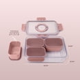 thumbnail image 6 of Cook with Color Pink Portable 4-Compartment Snack Food Storage Container, Portable and Dishwasher Safe with Ice Packs, 6 of 10