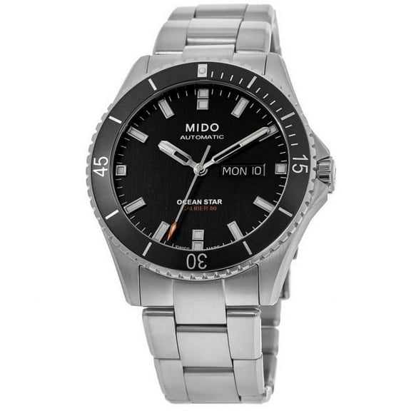 Mido Men's Ocean Star Captain 42.5mm Steel Bracelet & Case Automatic Black Dial Watch M026.430.11.051.00