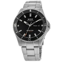 Mido Men's Ocean Star Captain 42.5mm Steel Bracelet & Case Automatic Black Dial Watch M026.430.11.051.00