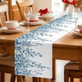 thumbnail image 5 of Eucalyptus Leaves Table Runner 90 Inches Long Farmhouse Dress Scarves, Light Blue Summer Botanical Weeping Dining Tablerunner for Coffee Table/Kitchen Island/Party Décor, 13" x 90", 5 of 8