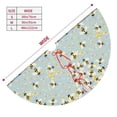 thumbnail image 3 of Cauagu 36" Christmas Tree Skirt Bees Pattern Christmas Tree Decorations Tree Mat for Xmas Decorations Occasion Holiday Home Decor -36", 3 of 7