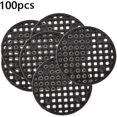 thumbnail image 3 of Planter Mesh Mat Bottom Grid Mat For Preventing Soil Loss Breathable (round Black 2.95 * 2.95 * 0.05 Inch) Planter Planting Hanging Basket Mat (black), 3 of 5