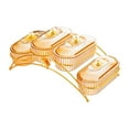 thumbnail image 2 of CoudarTitie Dried Fruit Plate Nut and Snack Tray Luxury Fruit Plate Candy Nuts Dish with Lid 4 Grids Amber, 2 of 9