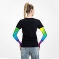 thumbnail image 5 of Women Men Sun Protection Garden Sleeves Rainbow Stripes Cooling Protective Arm Sleeves With Thumb Hole, 5 of 6