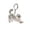 White, variant on Cat Hair Memorial Keychain Transparent Keepsake with Storage Compartment for Whiskers or Cat Lover Gift 1.2" x 2.0"