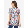 thumbnail image 2 of Woman Within Plus Size Perfect Printed Short-Sleeve V-Neck Tunic, 2 of 6