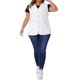 thumbnail image 2 of Chalecos de mezclilla sin mangas para mujeres GRACE & GRANDEUR Plus Size, con botones, escote en V, talla 3X, color blanco, 2 of 6