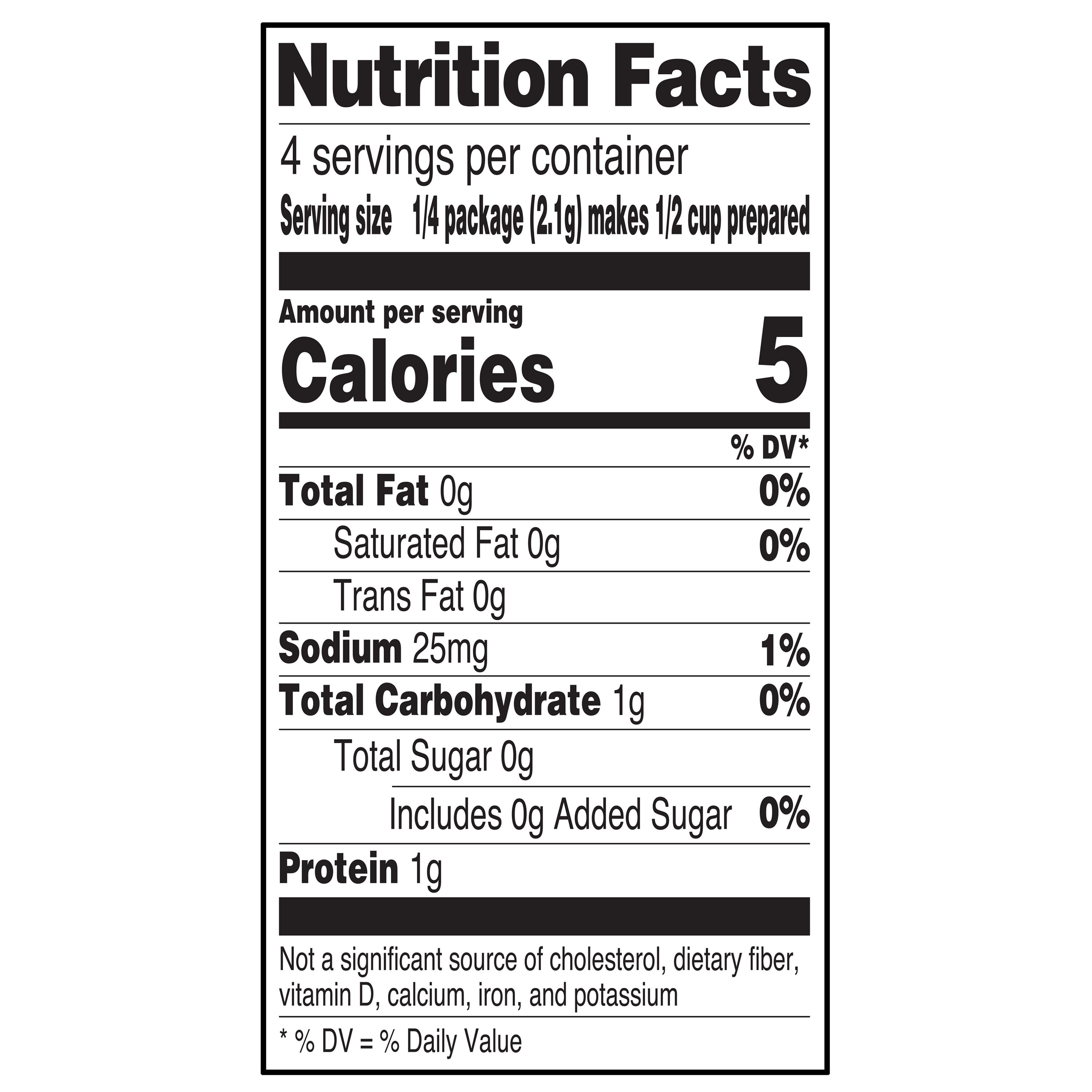 (6 pack) Great Value Sugar Free Strawberry Banana Gelatin Dessert, 0.3 oz