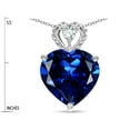 thumbnail image 2 of Star K� 8mm Heart Shape Created Sapphire Rope Design Pendant Necklace, 2 of 9