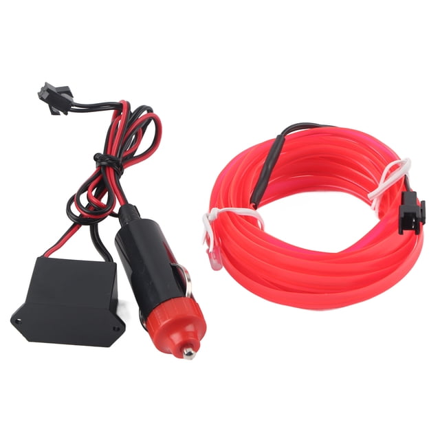 Ambient Light, Car Decorative Strip Interior Lighting Auto LED EL Cold Lamp Modification Parts 4 MetersRed Meters Available In Seven Colors