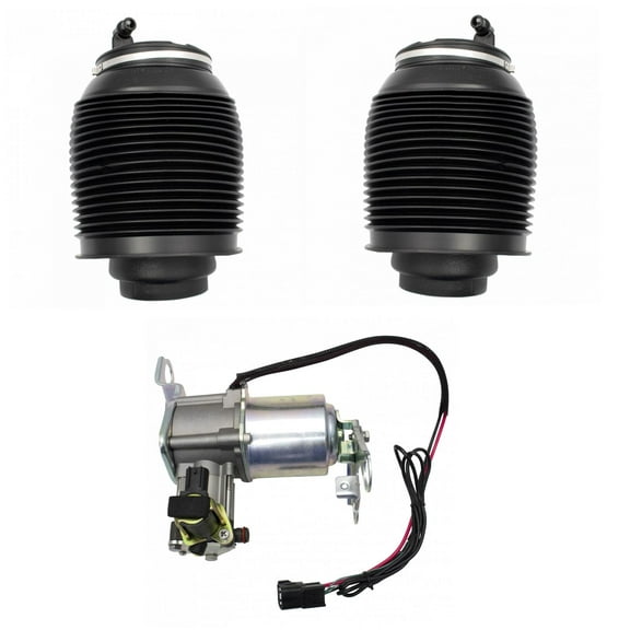 TRQ Rear Air Suspension Spring Bag Compressor Kit Set 3pc for 4Runner GX470 PAA80075