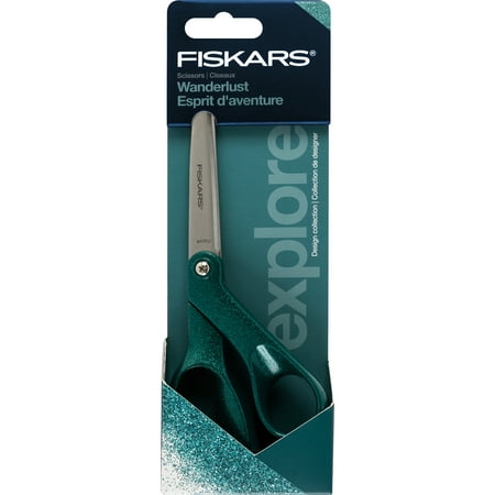 Fiskars 8in Fashion Glitter Scissors  Teal