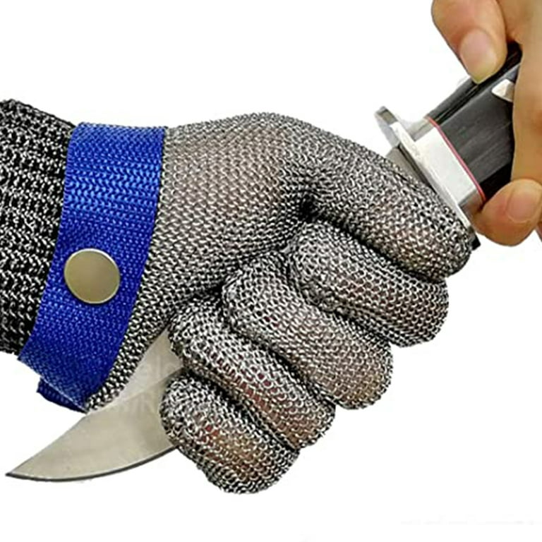 Cut Resistant Gloves Food Grade Safety Cutting Gloves for Kitchen Cut  Vegetables Kill Fish Slaughter - Medium 
