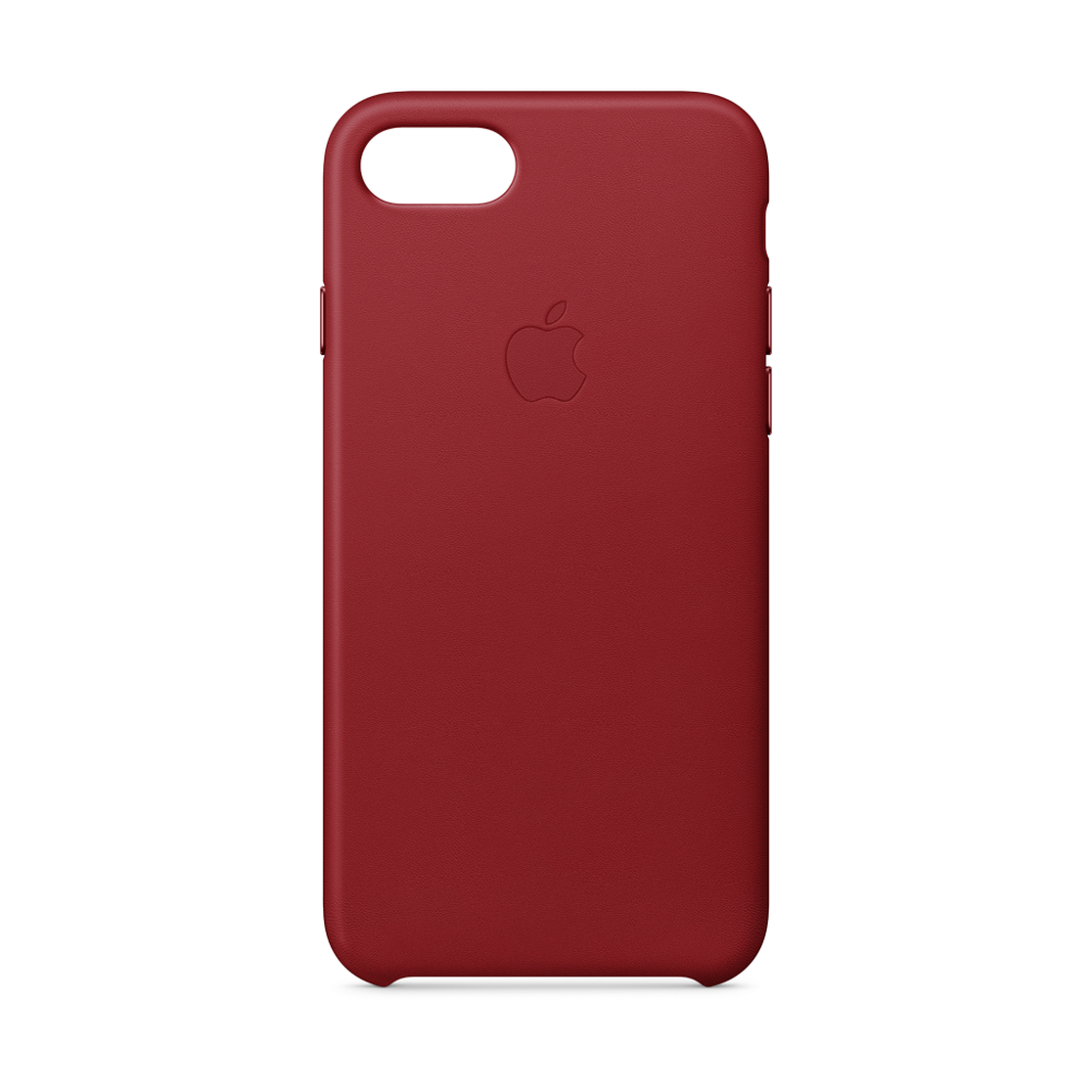 Apple Leather Case for iPhone SE (2020), iPhone 8 & iPhone 7 (PRODUCT) Red