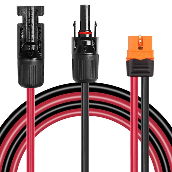 MOOKEERF Solar to XT60i Cable 10AWG 5FT Solar Panel to XT60i Adapter Connector XT60i-F Extension Cable for Portable Power Station